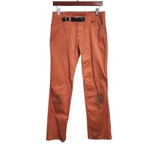 STONEMASTERS Women's Retro Built in belt Climbing Pants Rust Orange Utility 4